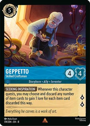 Geppetto (Skilled Craftsman) - 174/204 - Rare (Foil)