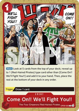 Come On!! We'll Fight You!! (Reprint) - (OP09-020) - Rare
