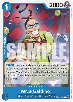 Mr.3(Galdino) (Reprint) - OP09-056 - Rare
