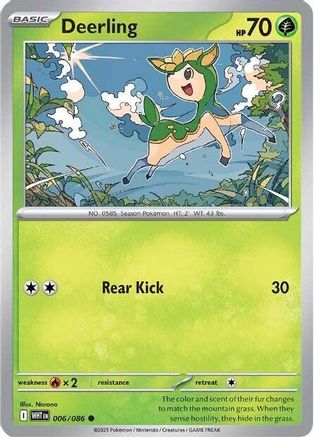 Deerling 006  - Reverse Holofoil SV White Flare - Common