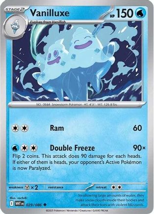 Vanilluxe 029  - Reverse Holofoil SV White Flare - Uncommon