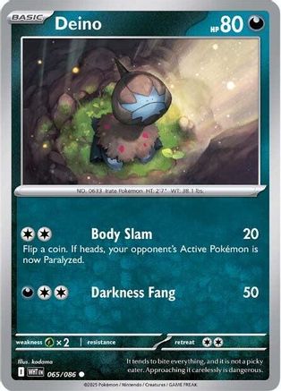 Deino 065  - Reverse Holofoil SV White Flare - Common
