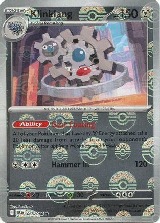 Klinklang (Poke Ball Pattern) 063  - Holofoil SV Black Bolt - Rare