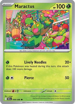 Maractus 008  - Reverse Holofoil SV Black Bolt - Common