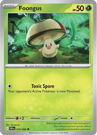 Foongus 010  - Reverse Holofoil SV Black Bolt - Common