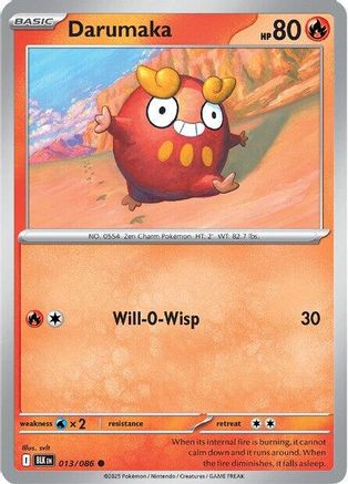 Darumaka 013  - Reverse Holofoil SV Black Bolt - Common