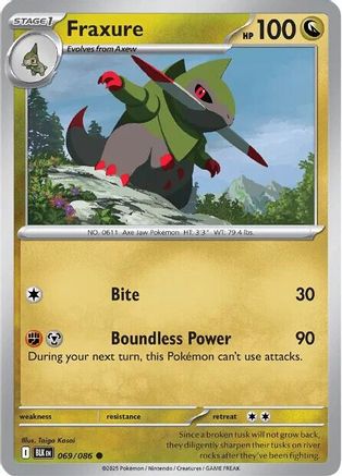 Fraxure 069  - Reverse Holofoil SV Black Bolt - Common