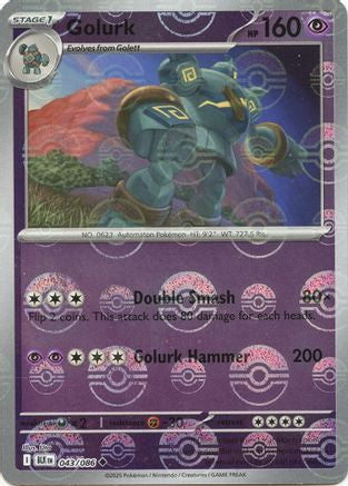 Golurk (Poke Ball Pattern) 043  - Holofoil SV Black Bolt - Uncommon