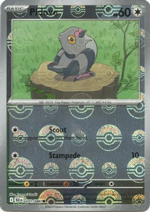 Pidove (Poke Ball Pattern) 071  - Holofoil SV Black Bolt - Common