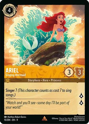 Ariel (Singing Mermaid) - 15/204 - Rare