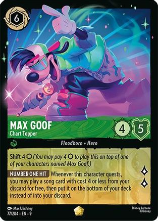 Max Goof (Chart Topper) - 77/204 - Legendary (Foil)