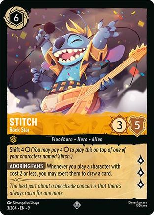 Stitch (Rock Star) - 3/204 - Super Rare (Foil)