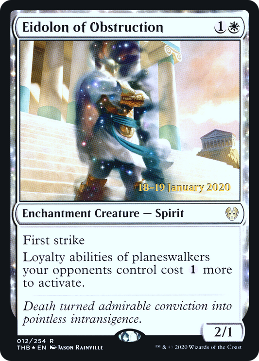 Eidolon of Obstruction (PRE-12S) - Theros Beyond Death Promos: (enchantment) Foil
