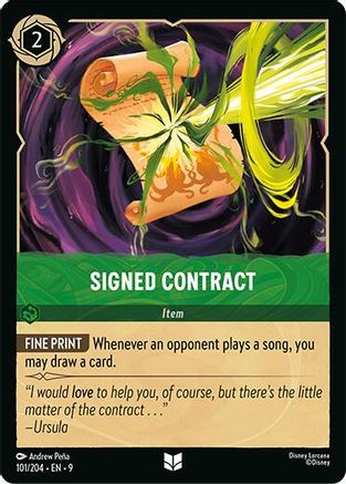 Signed Contract - 101/204 - Uncommon (Foil)