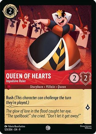 Queen of Hearts (Impulsive Ruler) - 123/204 - Common