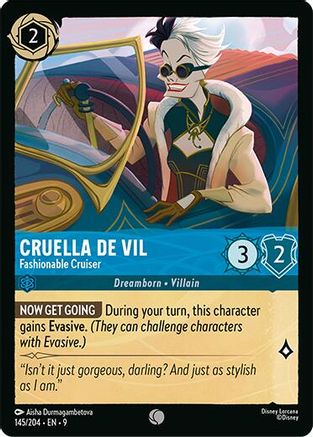 Cruella De Vil (Fashionable Cruiser) - 145/204 - Common (Foil)