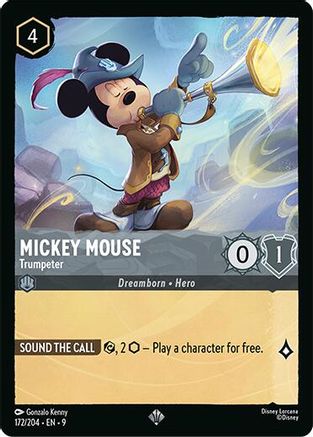 Mickey Mouse (Trumpeter) - 172/204 - Super Rare (Foil)