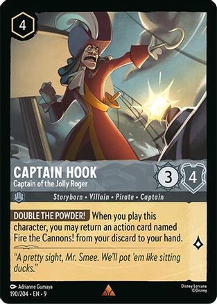 Captain Hook (Captain of the Jolly Roger) - 190/204 - Rare (Foil)