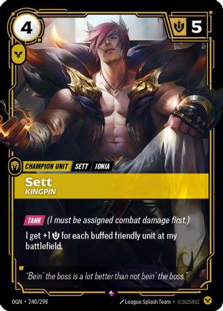 Sett - Kingpin (240/298) - Origins Foil