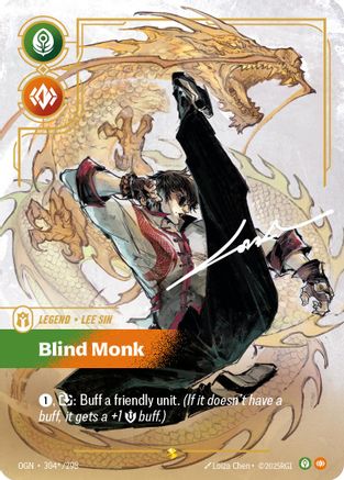 Lee Sin - Blind Monk (Signature) (304*/298) - Origins Foil