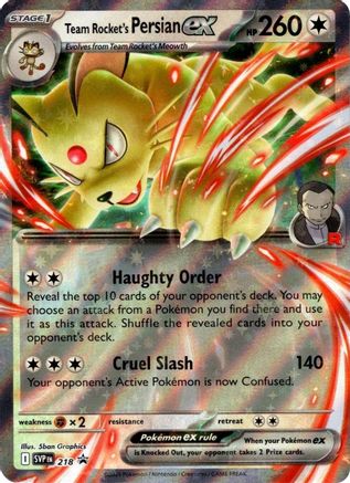 Team Rocket's Persian ex 218/182 - Promo