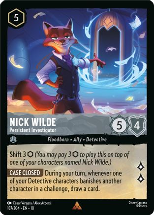 Nick Wilde (Persistent Investigator) - 187/204 - Rare