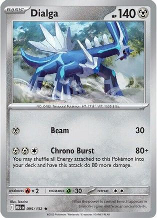 Dialga 095/132  - Reverse Holofoil ME01 Mega Evolution - Rare