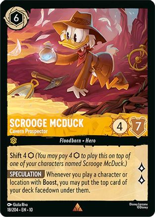 Scrooge McDuck (Cavern Prospector) - 18/204 - Rare (Foil)
