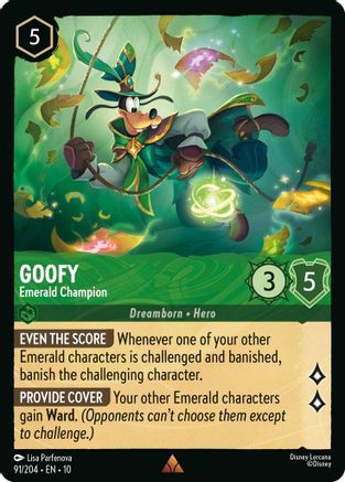 Goofy (Emerald Champion) - 91/204 - Rare
