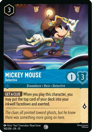 Mickey Mouse (Detective) - 160/204 - Common (Foil)