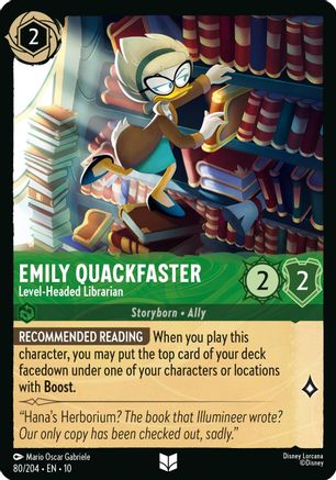 Emily Quackfaster (Level-Headed Librarian) - 80/204 - Uncommon (Foil)