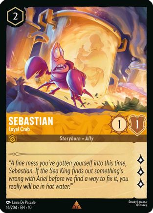 Sebastian (Loyal Crab) - 16/204 - Rare (Foil)