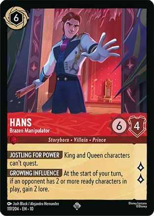 Hans (Brazen Manipulator) - 117/204 - Super Rare