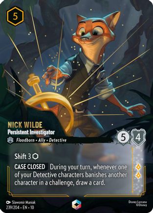Nick Wilde (Persistent Investigator) - 239/204 - Enchanted