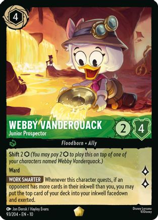Webby Vanderquack (Junior Prospector) - 93/204 - Legendary (Foil)