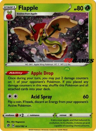 Flapple (EB Games Exclusive APAC) 022/192  - Holofoil Miscellaneous Cards & Products - Promo