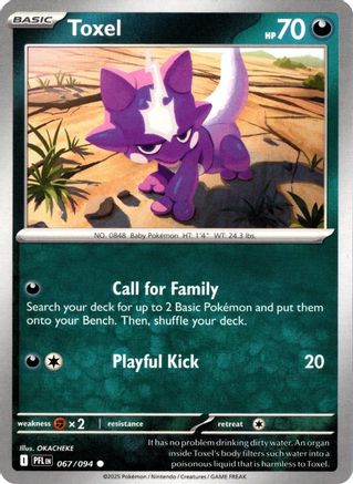 Toxel 067  - Reverse Holofoil ME02 Phantasmal Flames - Common