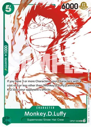 Monkey.D.Luffy - OP07-033 (3rd Anniversary Treasure Campaign Pack) - Uncommon