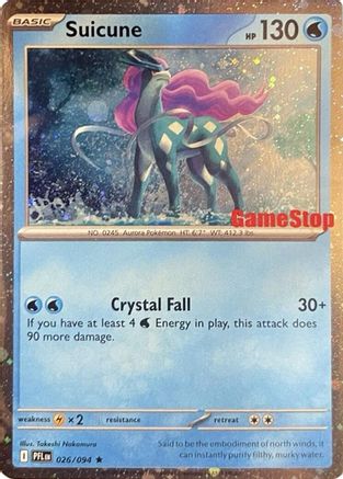 Suicune (Cosmos Holo) (Gamestop Exclusive) 026  - Holofoil Miscellaneous Cards & Products - Promo