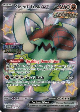 Great Tusk ex SVP072 (Paldean Fates Stamped) - Promo