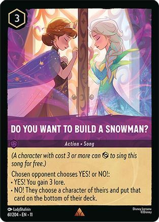 Do You Want To Build A Snowman? - 61/204 - Rare (Foil)