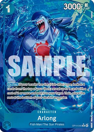 Arlong - (Alternate Art) (OP14-042) - The Azure Sea's Seven Foil