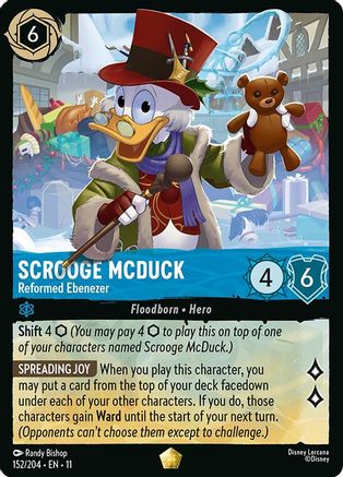 Scrooge McDuck (Reformed Ebenezer) - 152/204 - Legendary (Foil)