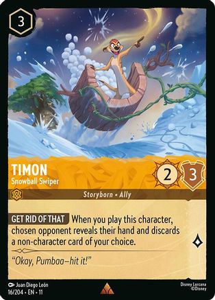 Timon (Snowball Swiper) - 16/204 - Rare (Foil)