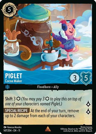 Piglet (Cocoa Maker) - 147/204 - Rare