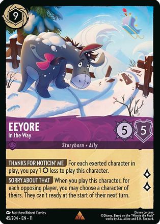 Eeyore (In the Way) - 45/204 - Rare (Foil)