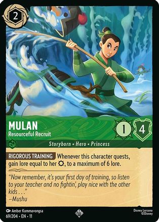 Mulan (Resourceful Recruit) - 69/204 - Super Rare