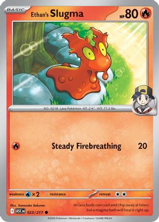 Ethan's Slugma 023  - Reverse Holofoil ME Ascended Heroes - Common