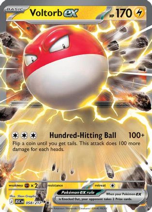 Voltorb ex 058 - Double Rare