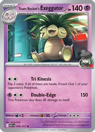 Team Rocket's Exeggutor 078 - Rare